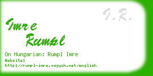 imre rumpl business card